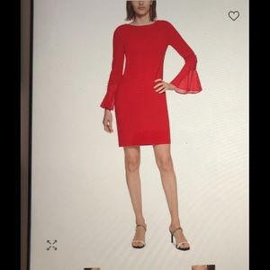 Beautiful Calvin Klein Chiffon Bell Sleeve